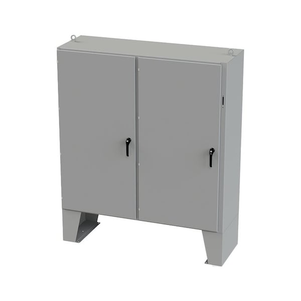 Saginaw Control & Engineering 3 Point Latch with Coinproof/Padlock Handle Electrical Enclosures, 72 in H, 24 in D, 73 in W SCE-72X7324LP - main